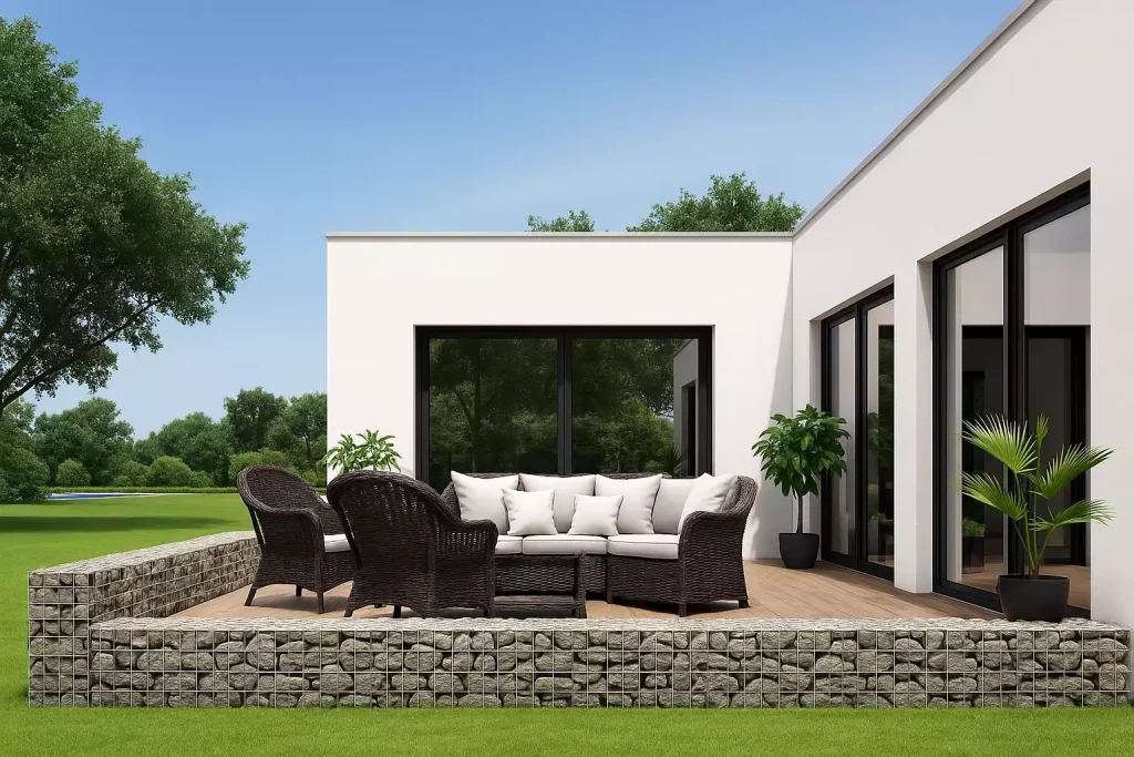 Comment réussir l'aménagement d'une terrasse avec des gabions ?