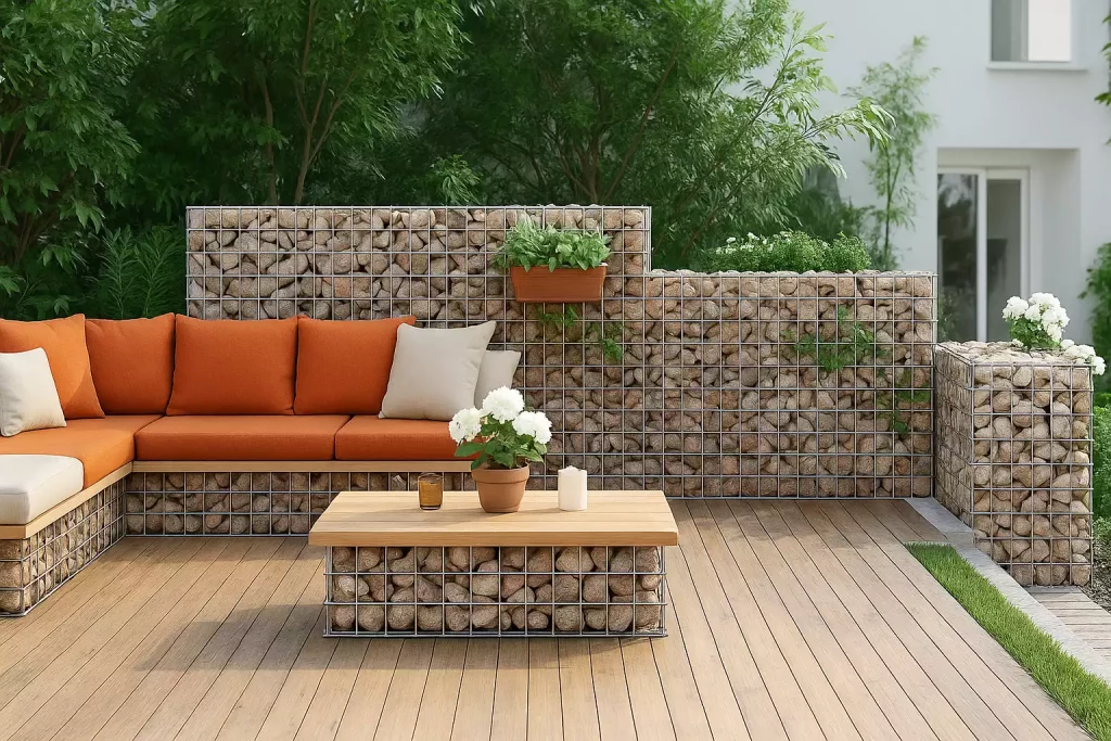 Le concept et les avantages des gabions pour aménager une terrasse