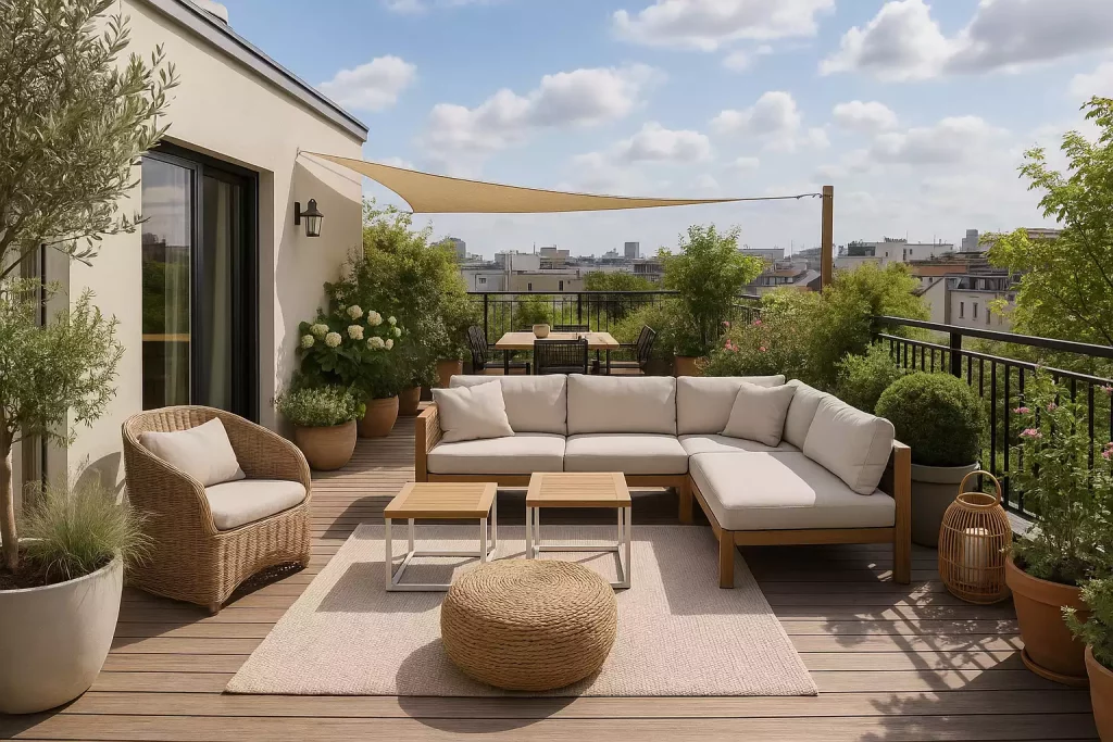 Les solutions pour créer un espace convivial sur un toit-terrasse