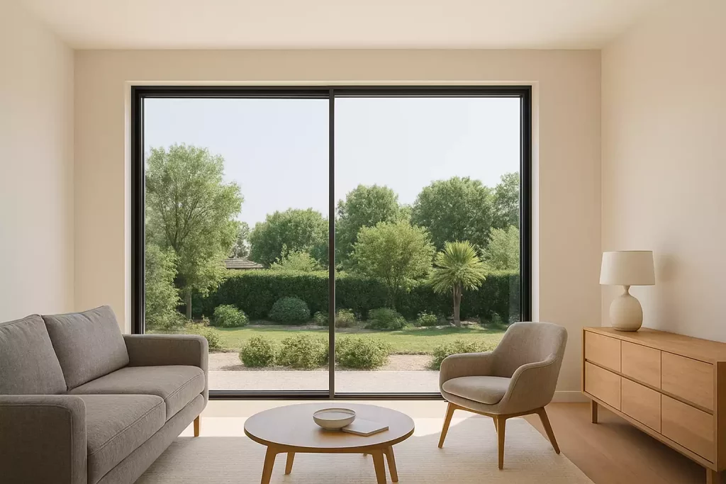 Comment habiller une baie vitrée sans rideau : Top idée