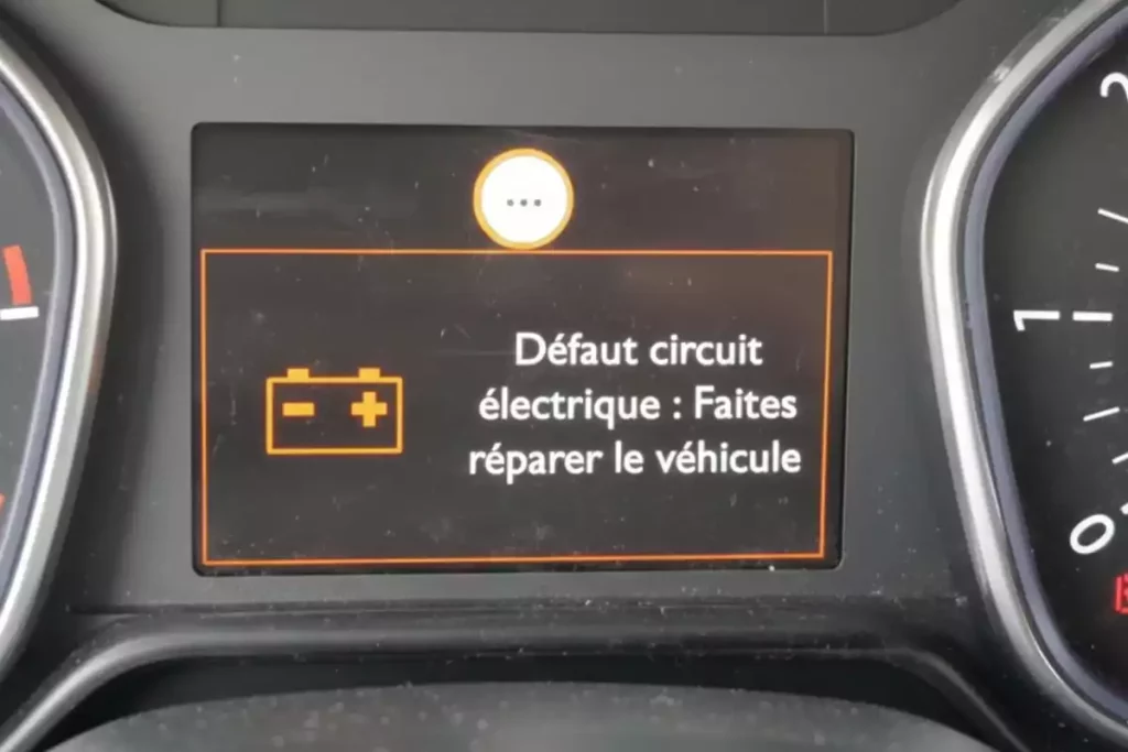 Quelles sont les causes possibles d’un défaut de charge batterie ou de circuit électrique ?